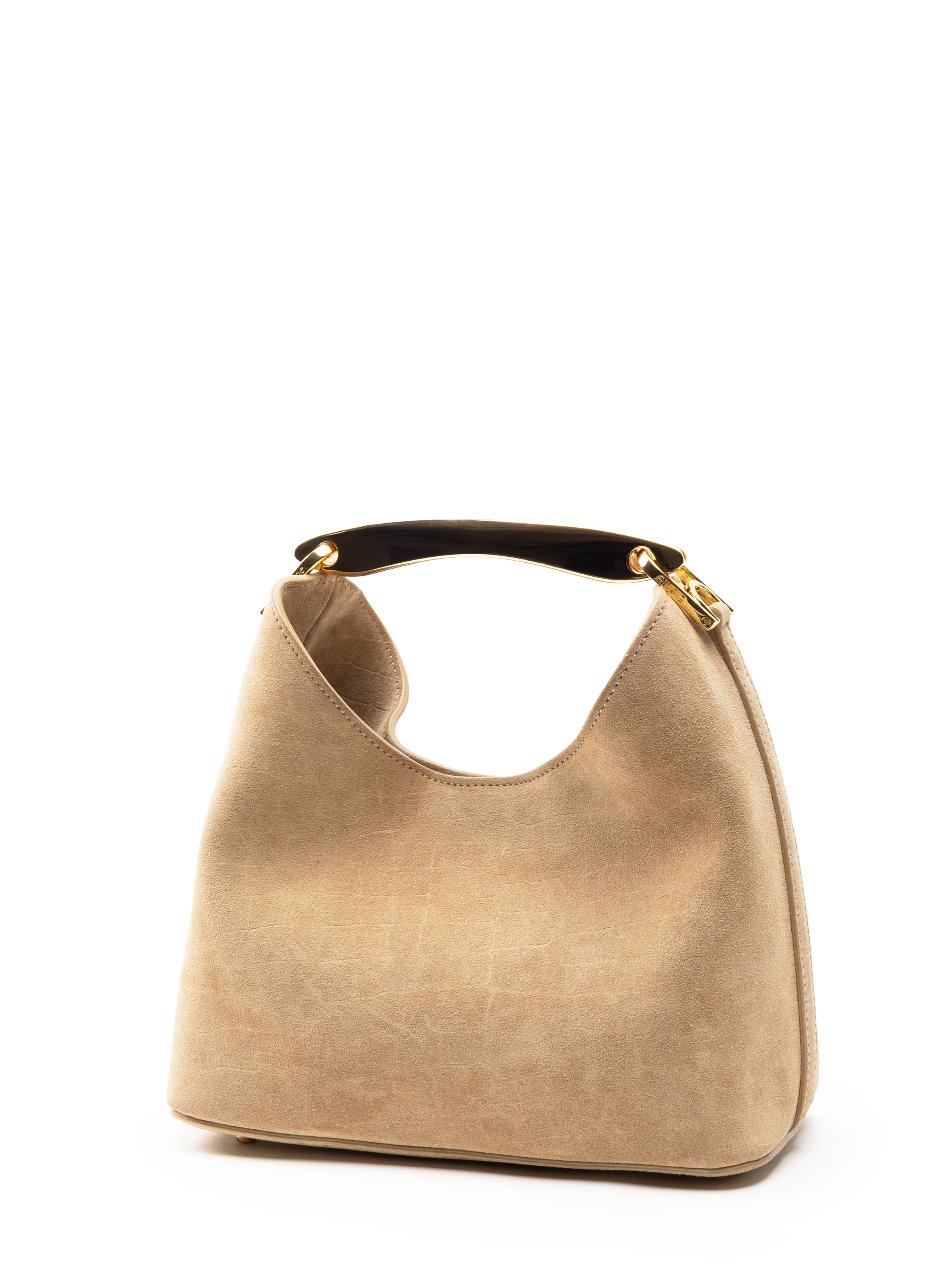 Small Boomerang Croco Suede Beige Clearance Sale 85%OFF