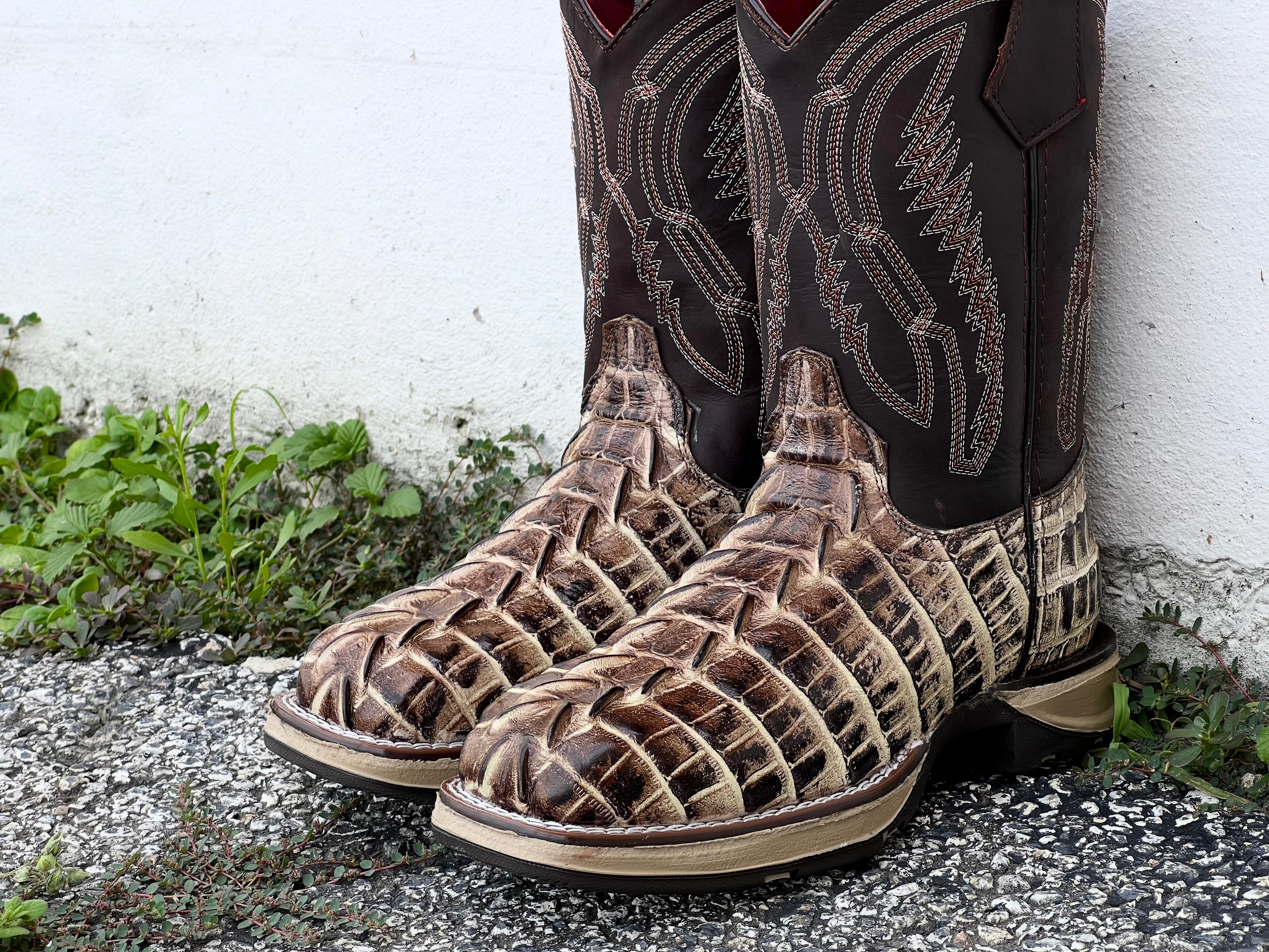 Men’s Orix Caimán Tail Leather Work Boots -  Composite Toe