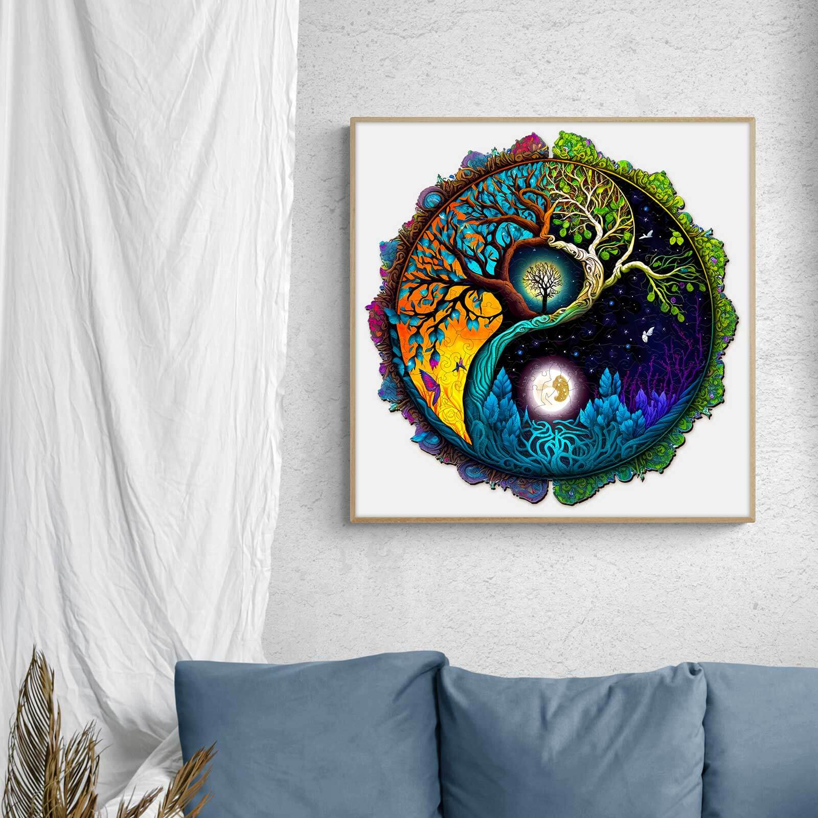 Yin Yang & Tree of Life - 4 Wooden Jigsaw Puzzle