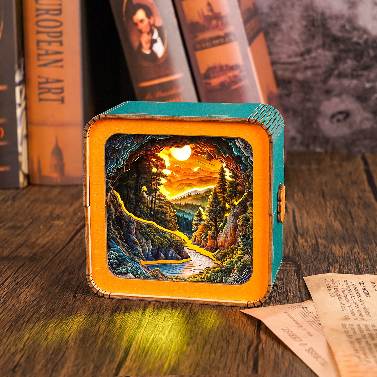Sunset Wilderness Path Kit - 3D Wooden Puzzle Night Light