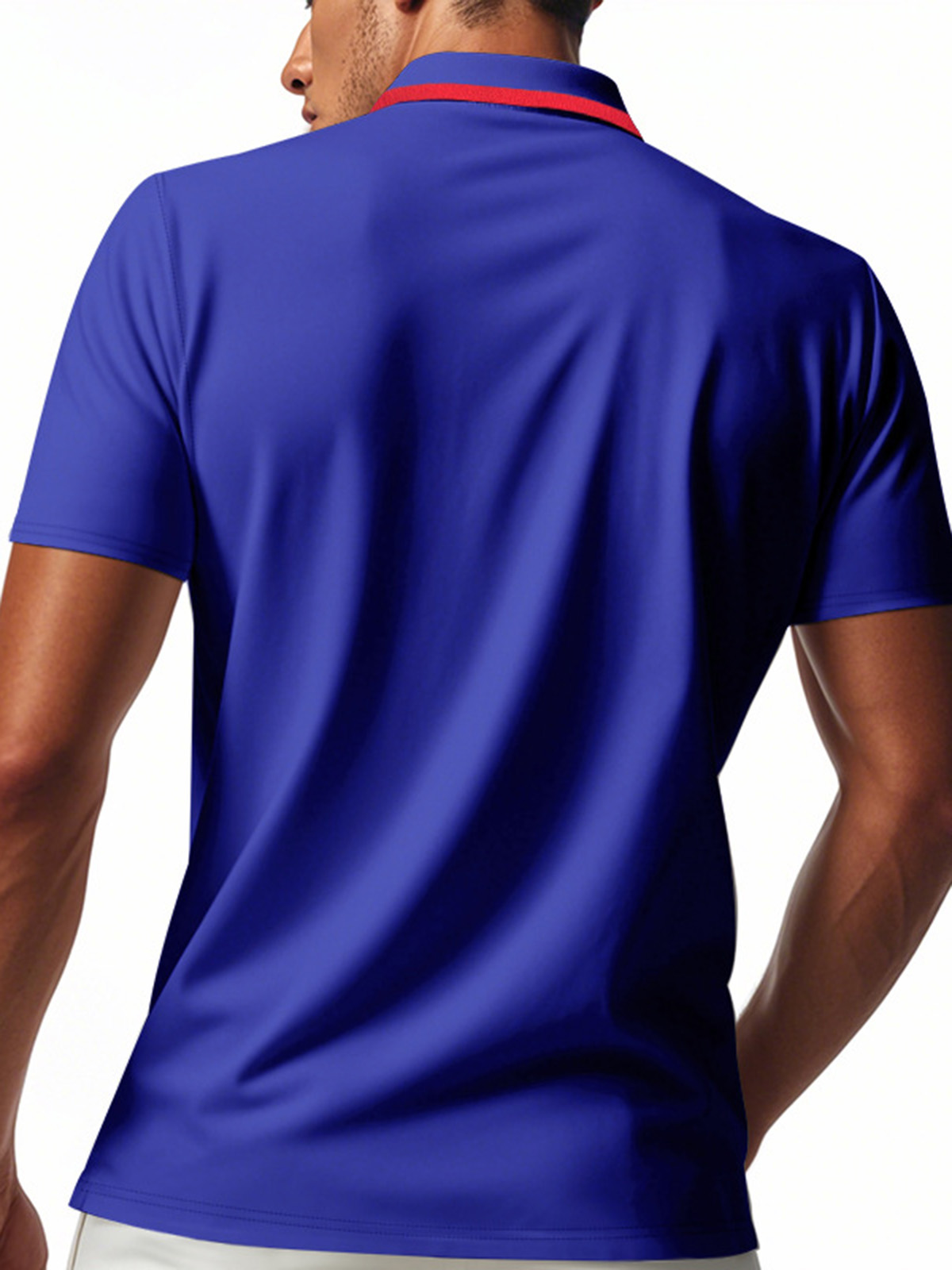 Men's Casual Contrast Color Design Quick-drying Short-sleeved Polo Shirt