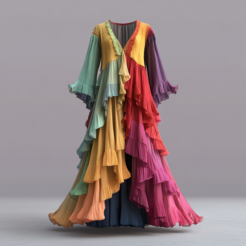 Secret of the Universe Embroidered Vintage Casual Dress f3c9