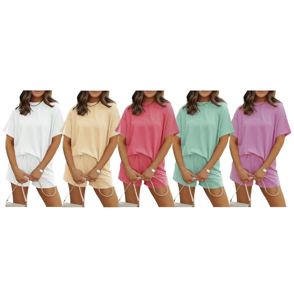 Women's Textured Knit Shorts Outfit(Under $3 a set!)