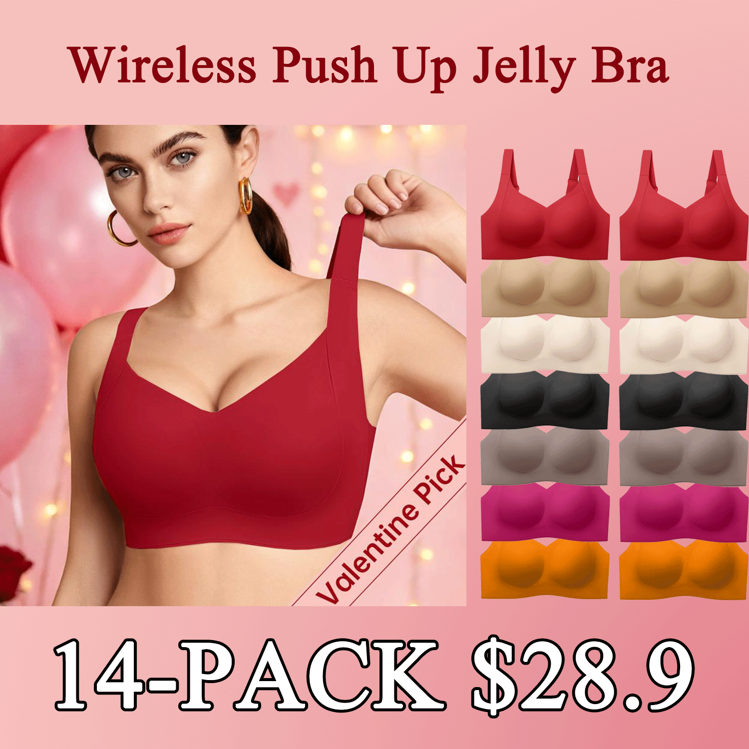 Wireless Push Up Jelly Bra Supportive Seamless Bras