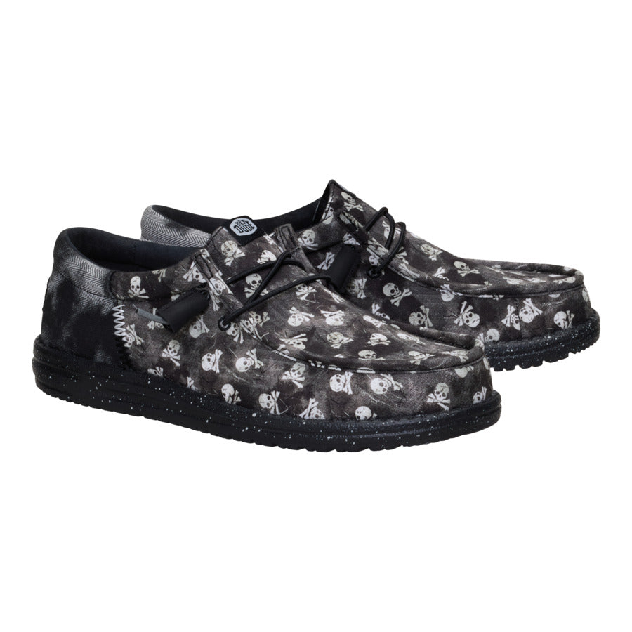 Wally Funk Skull Print - Black/Black Oyster