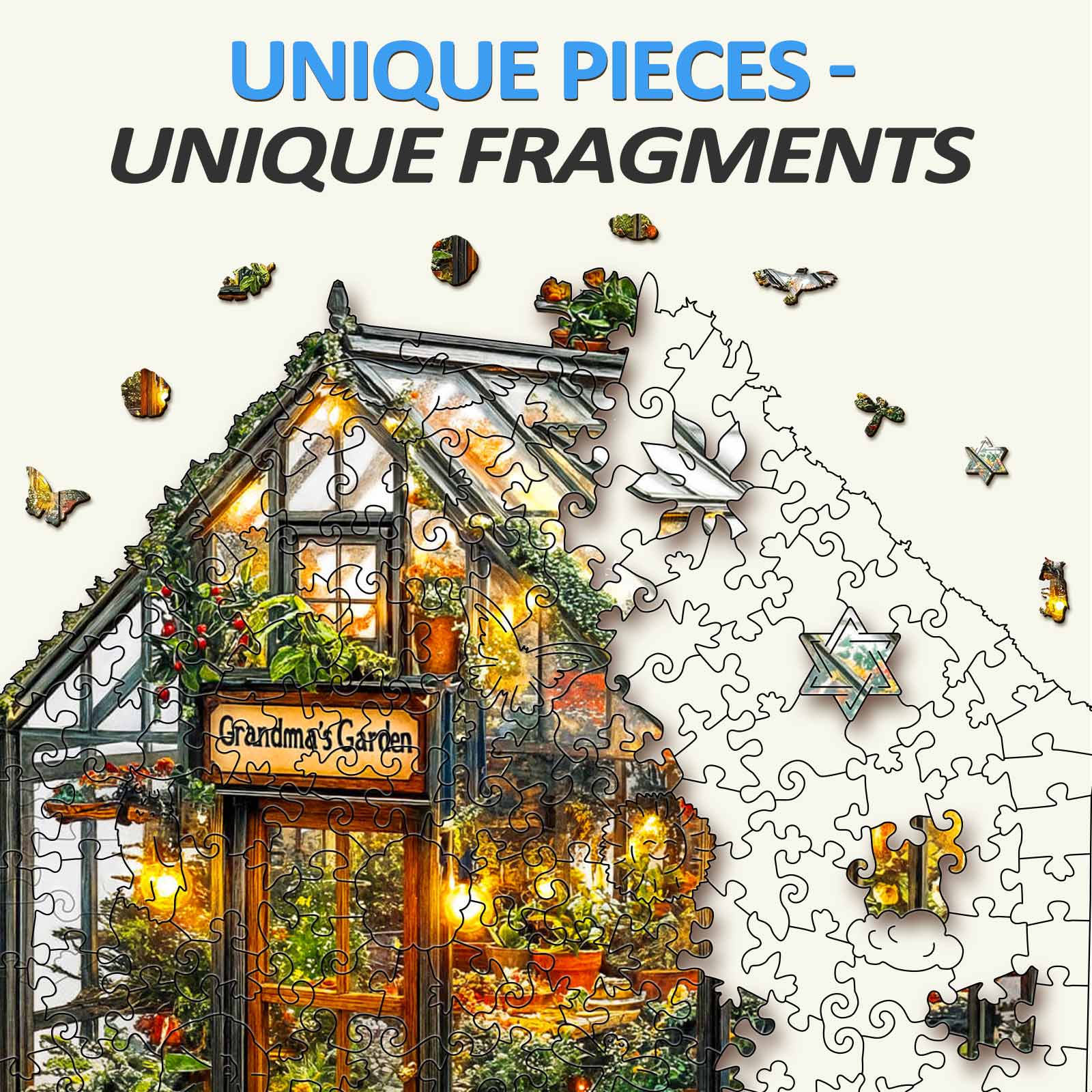 Grandma's Garden Wooden Jigsaw Puzzle