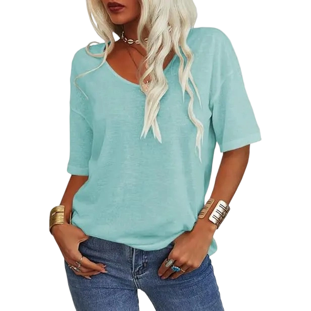 🌟🌟Women’s Soft V-Neck Casual Loose Fit T-Shirt