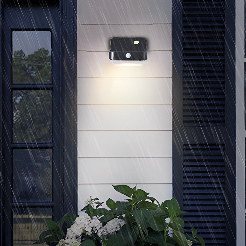 Minimalist Waterproof LED Intelligent Motion Sensor Solar Wall Lamp