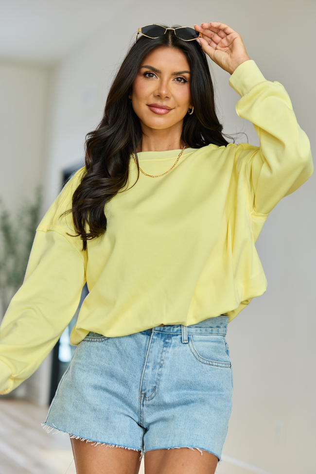 Prestyn Yellow Bubble Long Sleeve Top