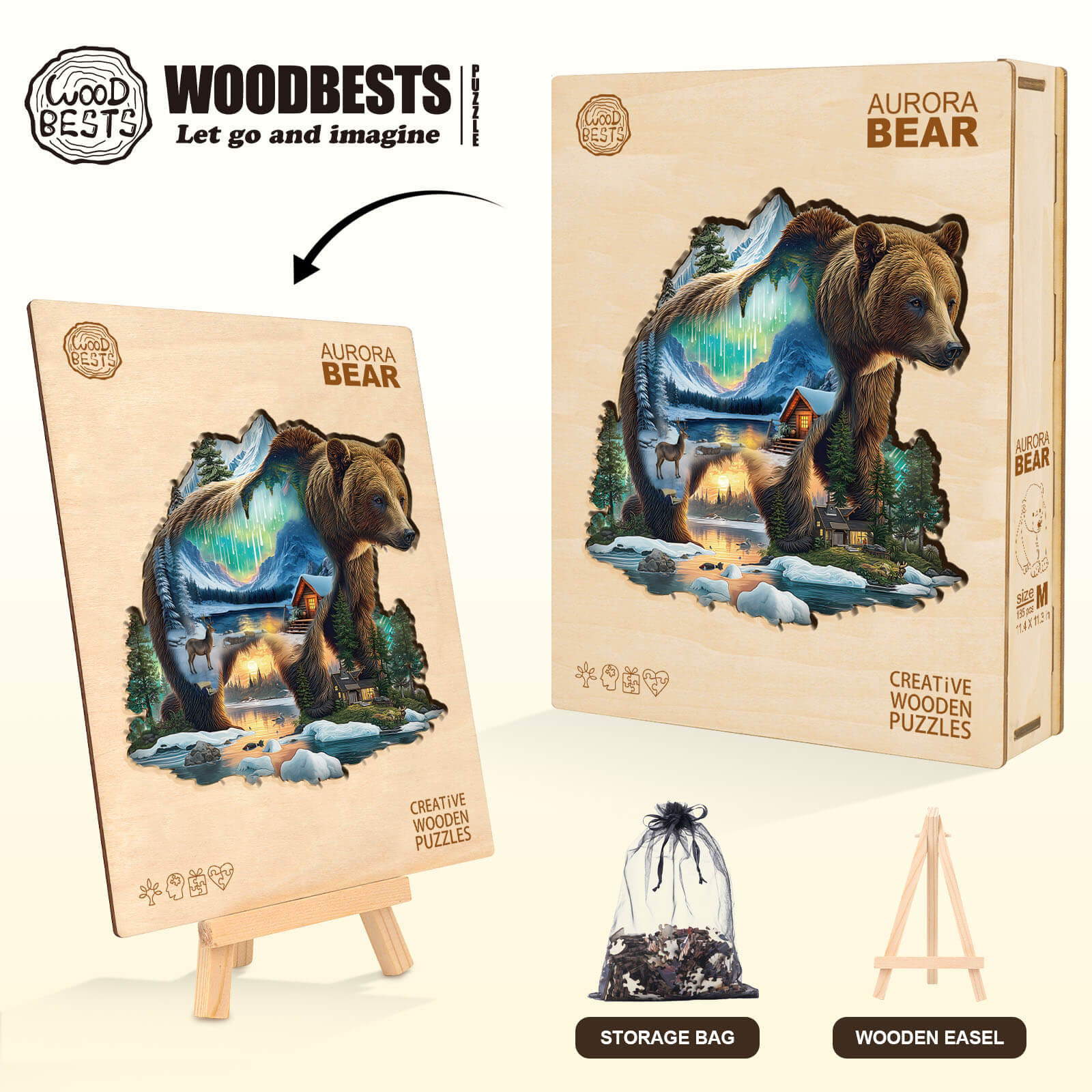 Aurora Bear Wooden Jigsaw Puzzle