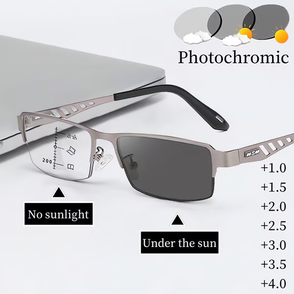 Ultra-Light Multi-Focal Photochromic Reading Glasses