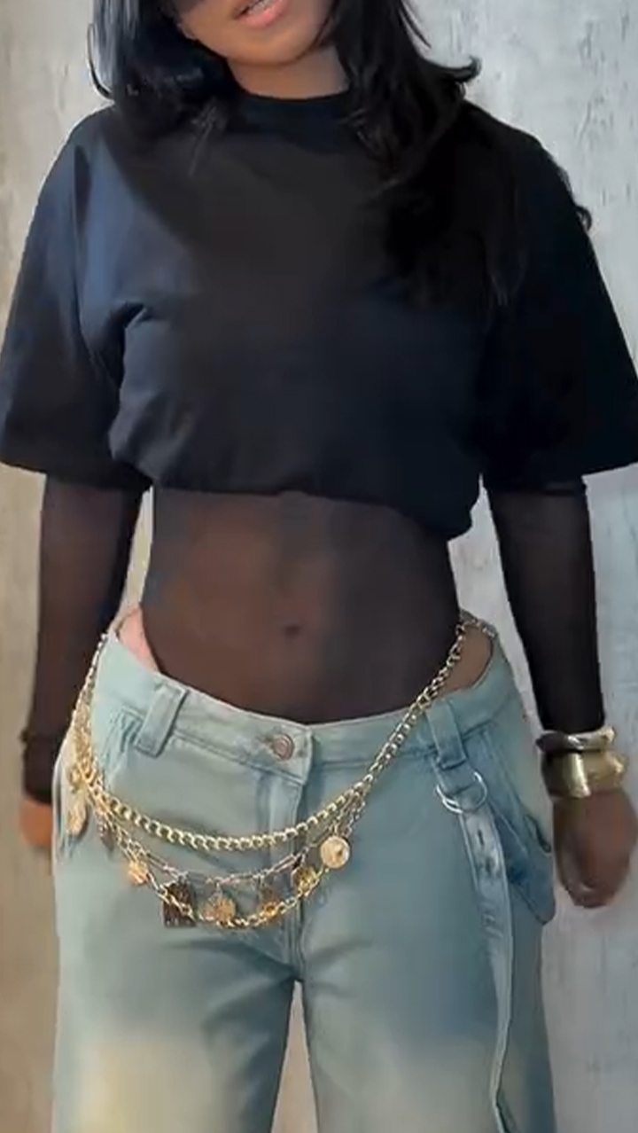 Ladies Interior Jumpsuit+ Top Solid Color Spicy Girl Casual Set