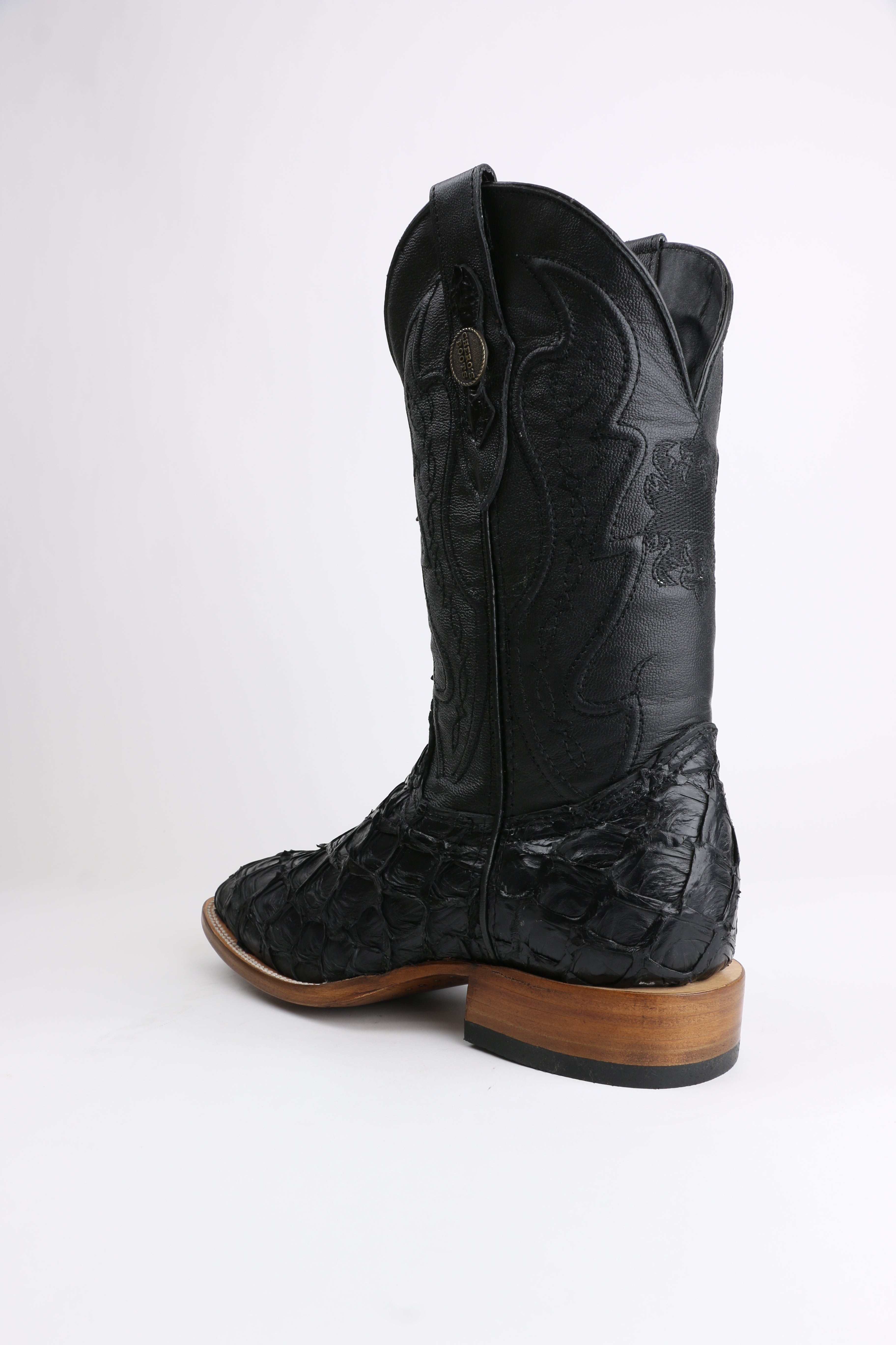 Chero's Premium Exotic Pirarucu Gloss Black Clearance Sale 70%OFF