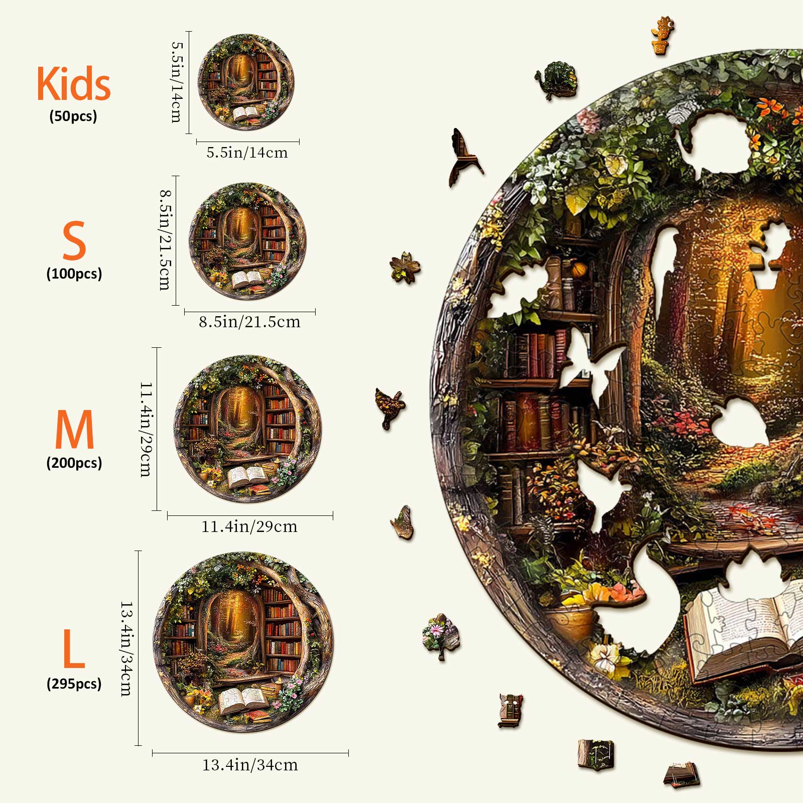 Tree House Library Wooden Jigsaw Puzzle