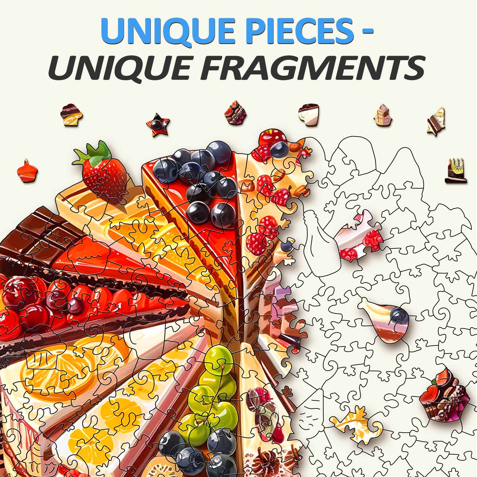 Delicious Cake Wooden Jigsaw Puzzle