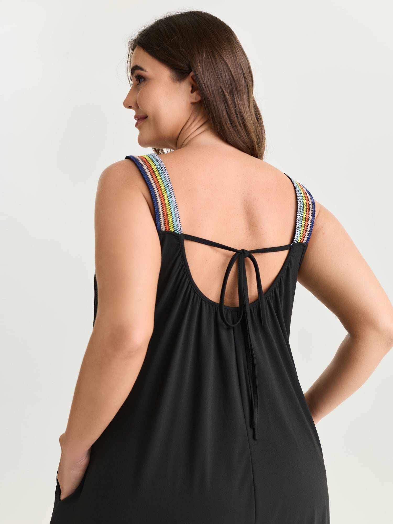 Supersoft Stretchy Colorful Straps Jumpsuit