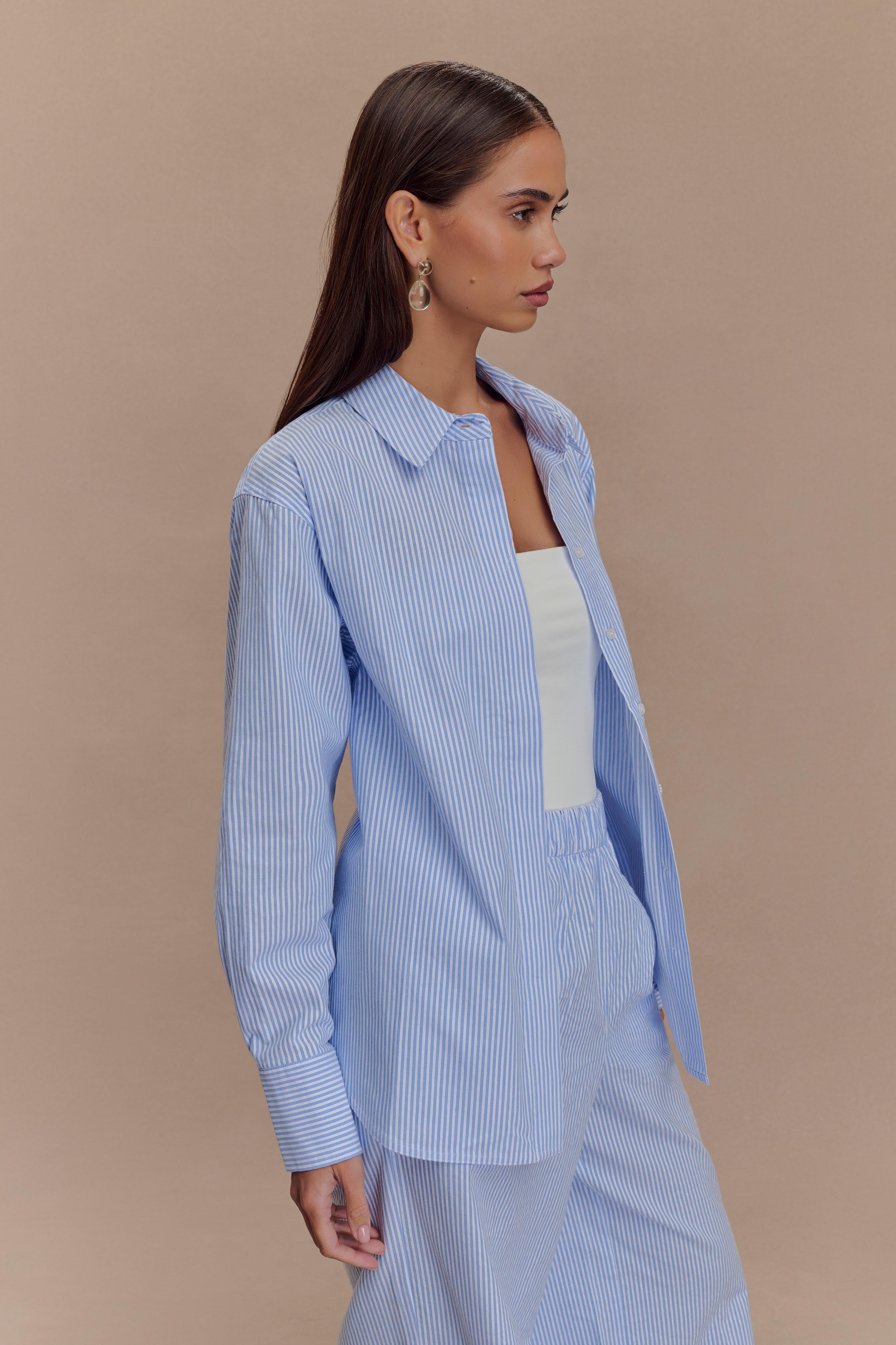 Pinstripe Oversized Shirt
