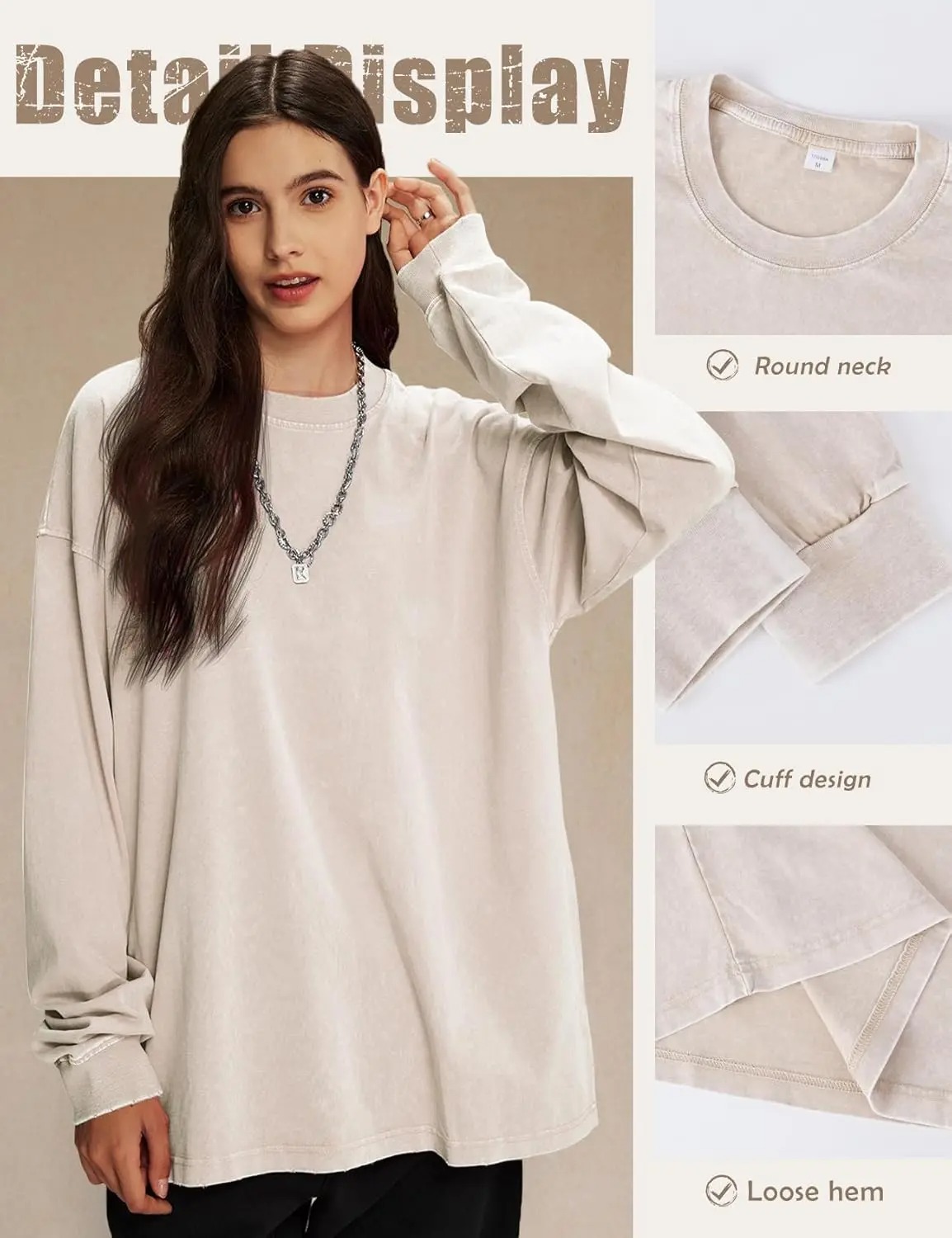 👕👕Unisex Acid Wash Long Sleeve T-Shirt