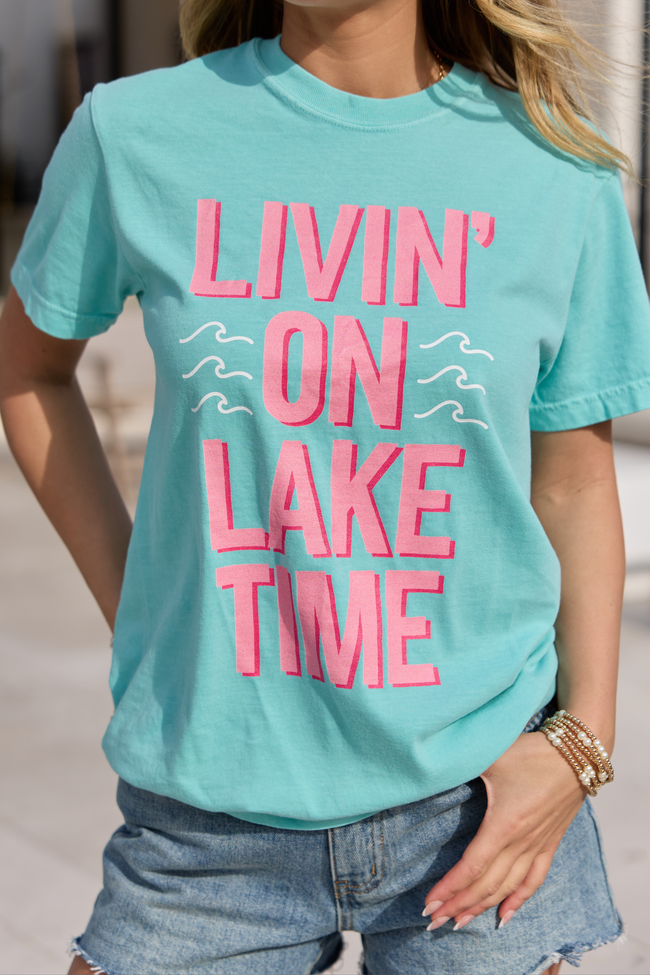 Livin' On Lake Time Mint Graphic Tee