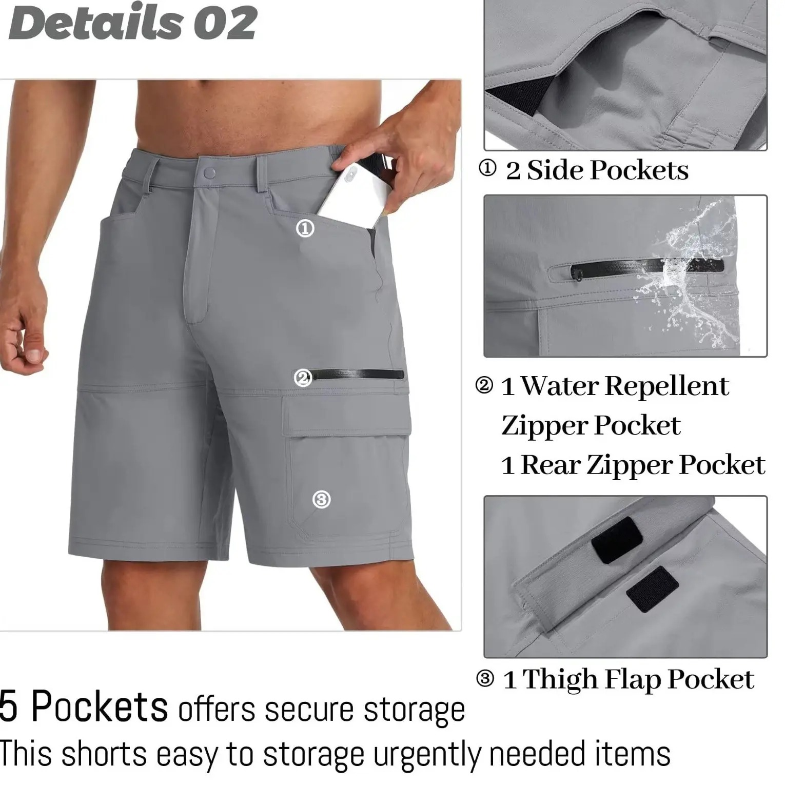 Men's Hiking Cargo Shorts 9