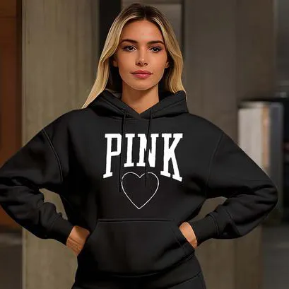 Women's Printed Hoodie & Drawstring Sweatpants