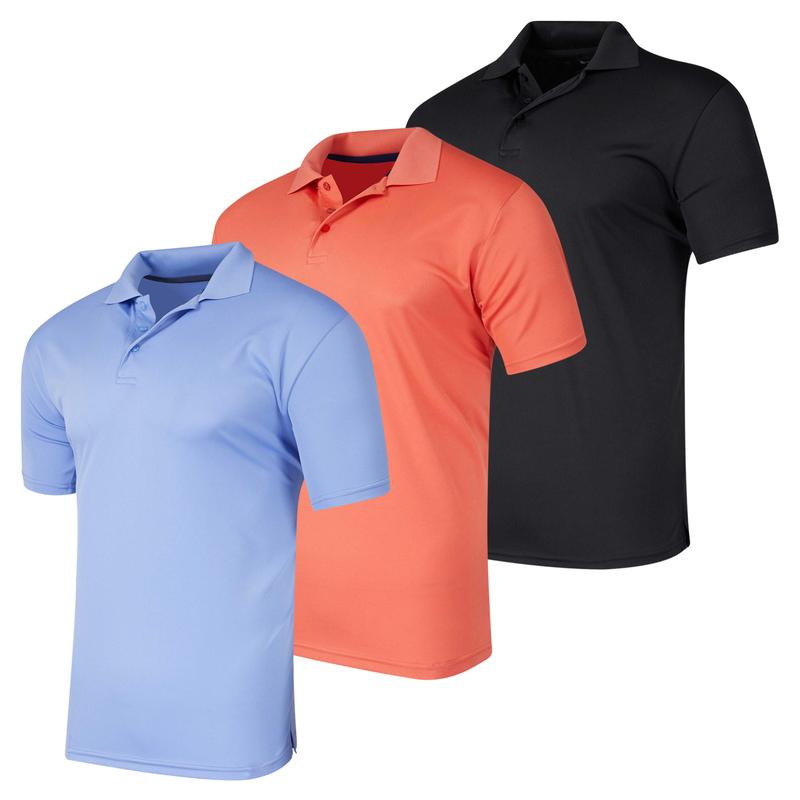 Men's 3-Pack Quick-Dry Performance Polo Shirt