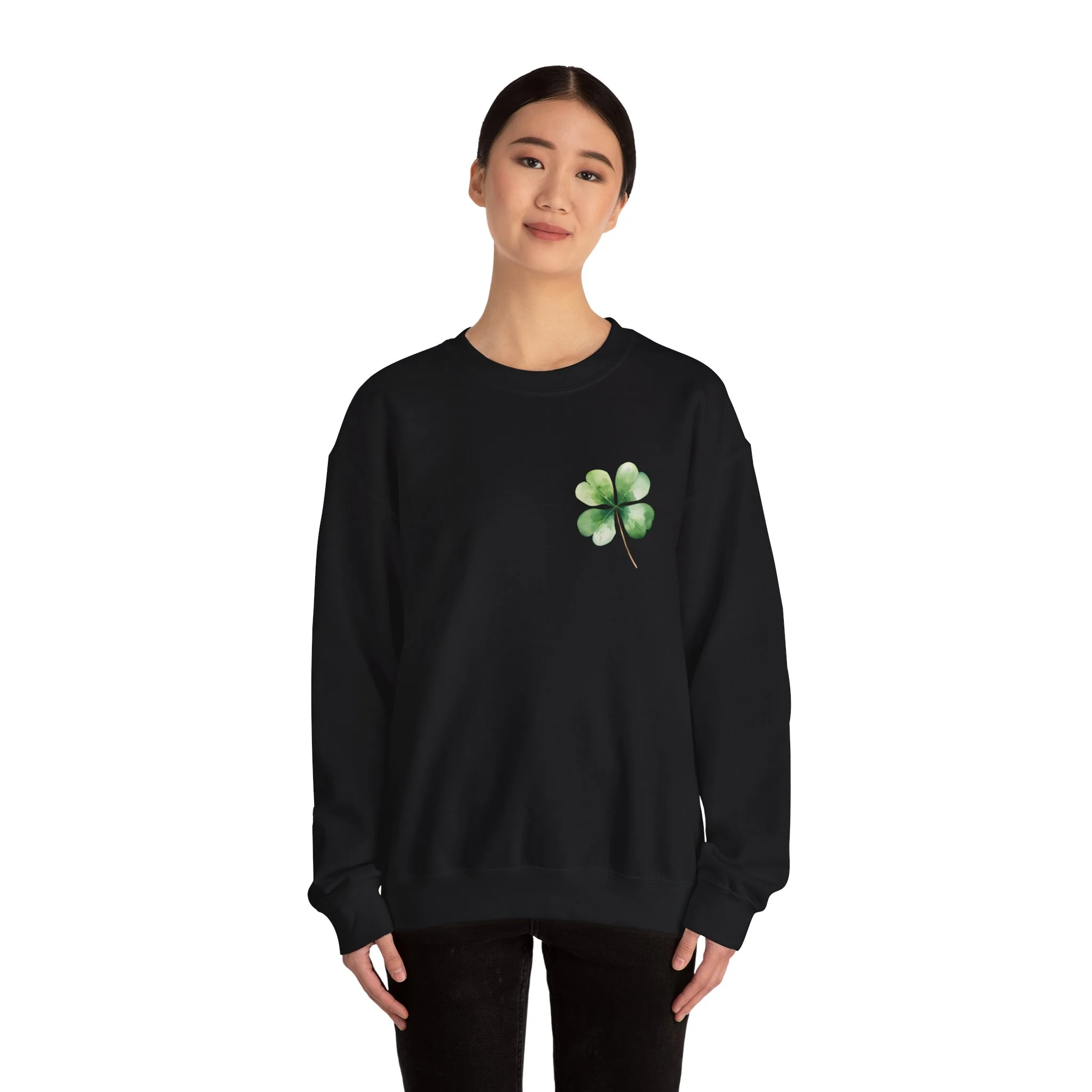 Watercolor Clover Jersey Sweatshirt