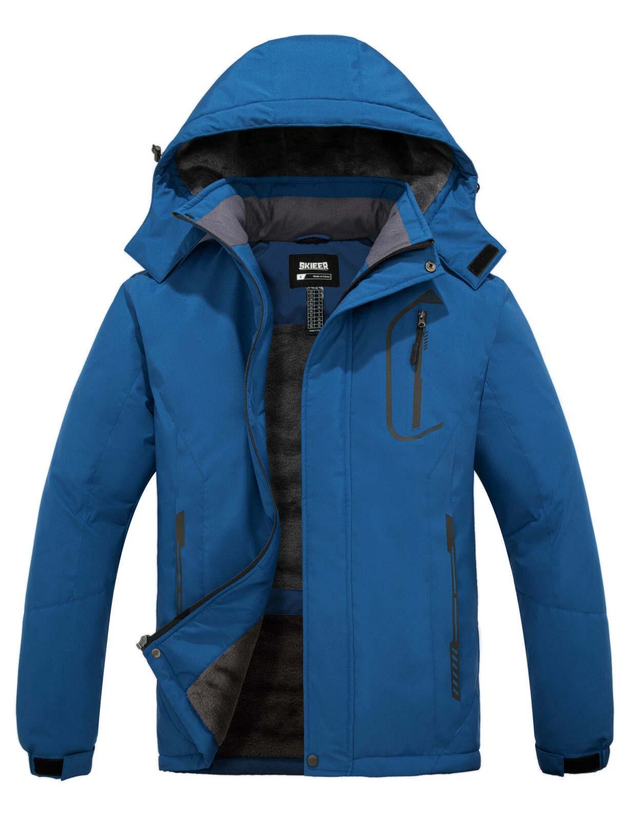 Skieer Men's Mountain Waterproof Ski Jacket Winter Rain Jacket Warm Snow Coat