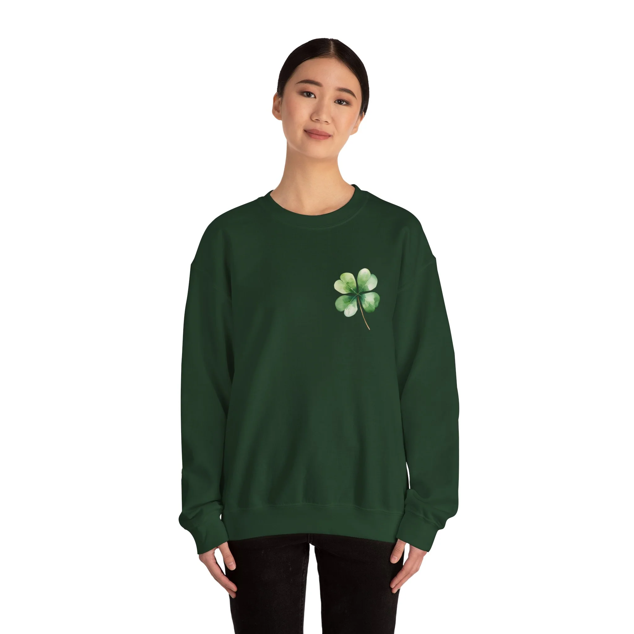 Watercolor Clover Jersey Sweatshirt