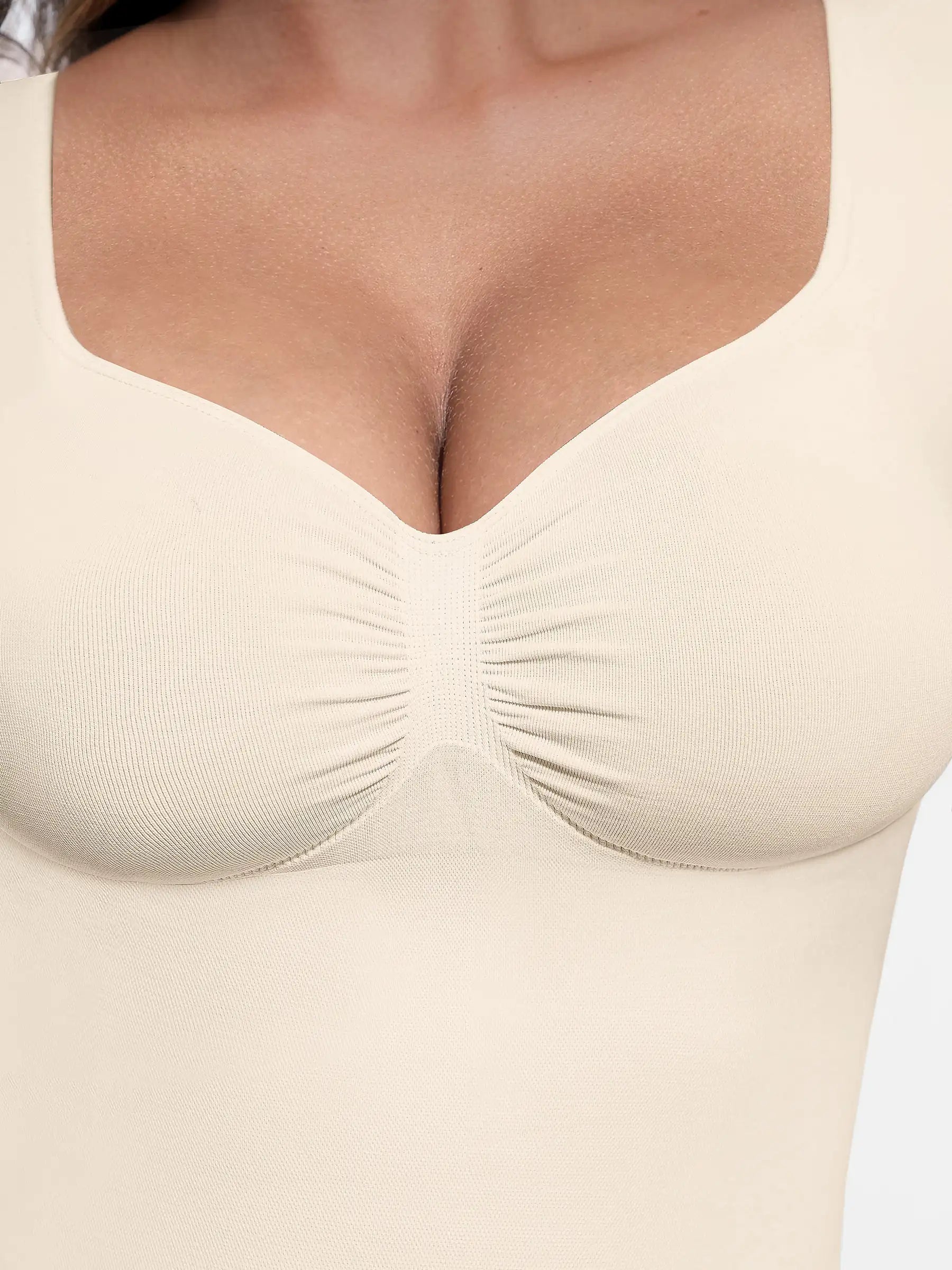 Feelingirl Seamless Long Sleeve Tummy Control Thong Bodysuit