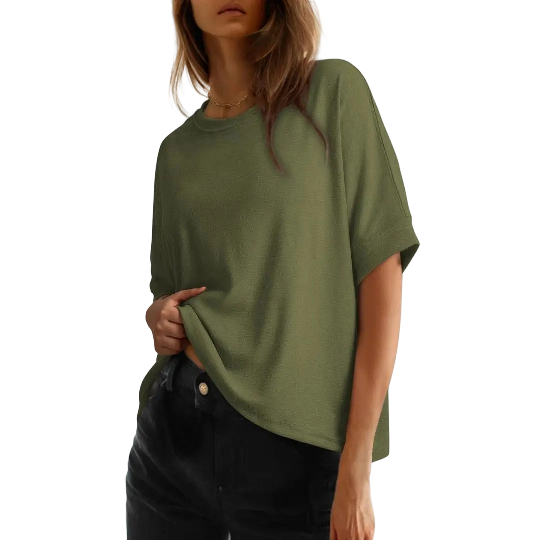 Women's Tops for Women 2026 Loose Oversized Basic Tee Comfortable Soft Fabric Flattering Fit - Womenswear
