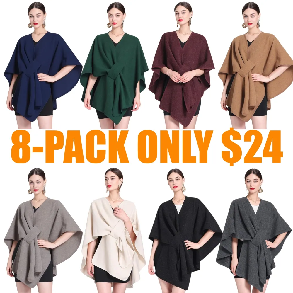 Women's Solid Color Cape Shawl