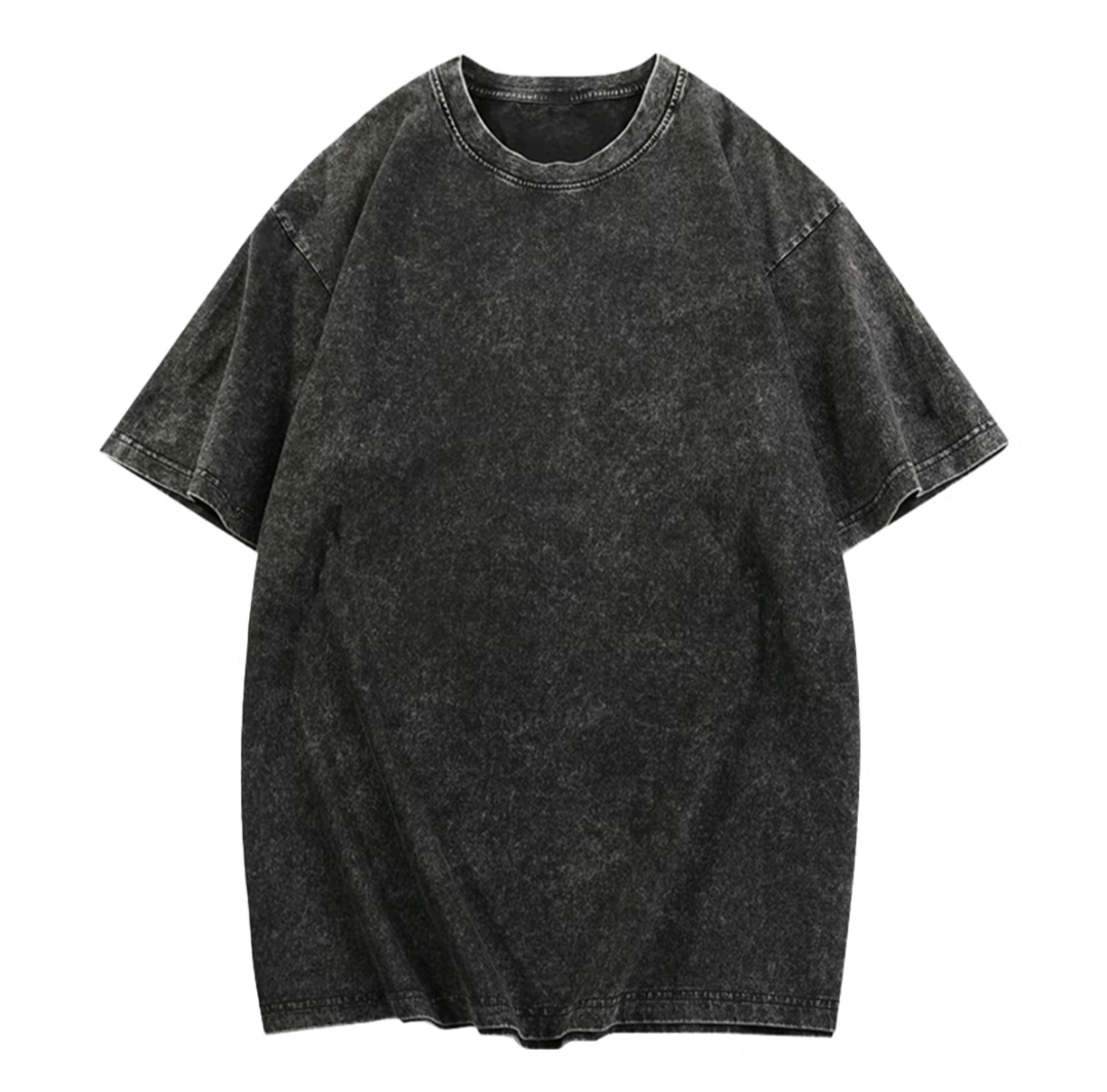 Holafish Women’s Acid Wash Oversized T-Shirt – Casual Cotton Crew Neck Summer Tee with Loose Fit & Streetwear Style