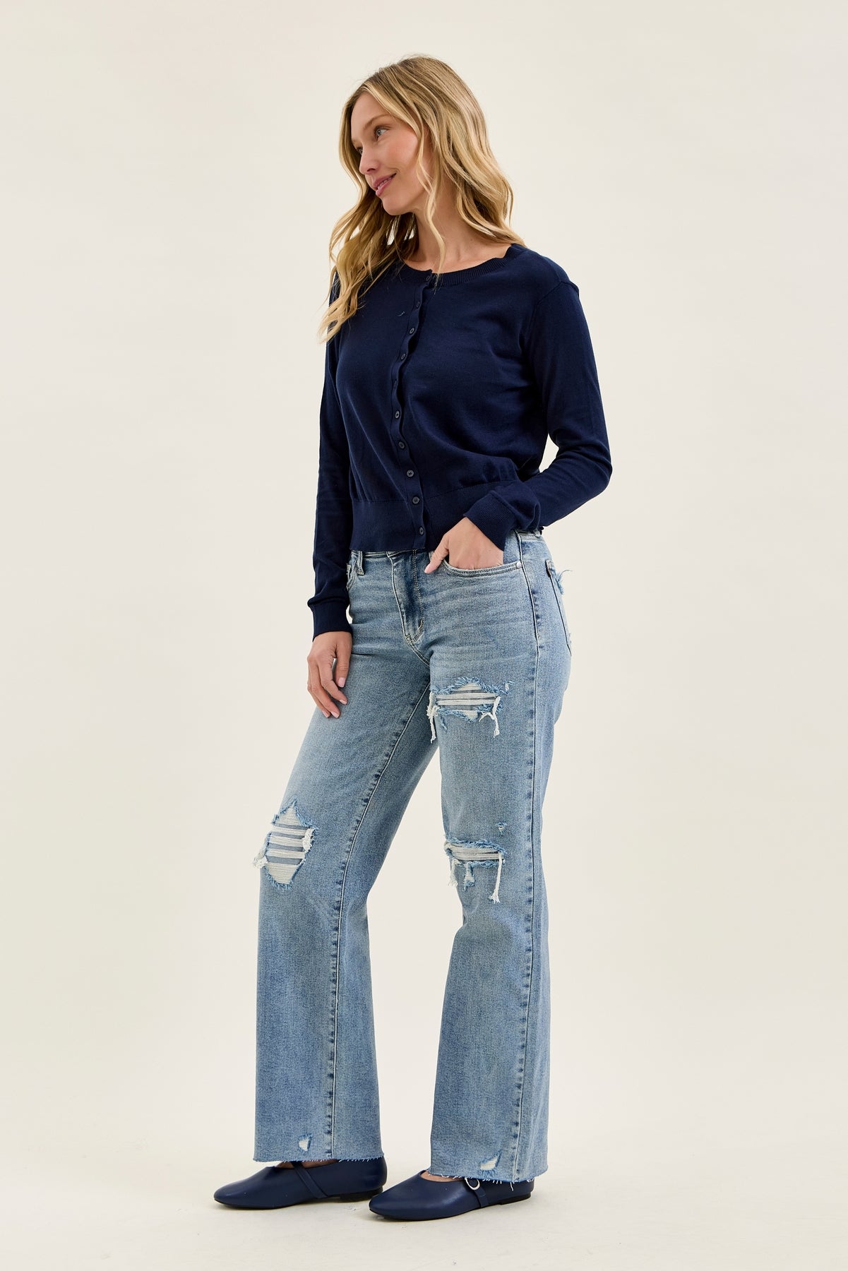 Brenda Retro 90s Destructed Straight