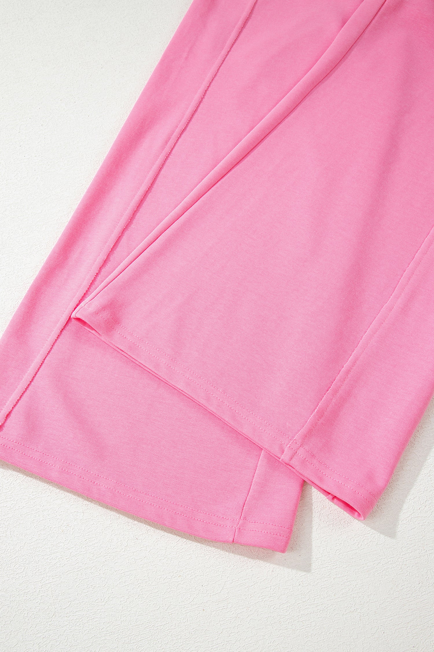 Sachet Pink Slim Ribbed Tank Top and Sweatpants Set