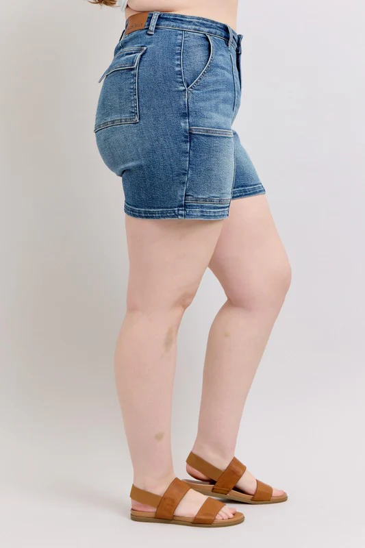 High Rise Denim Shorts