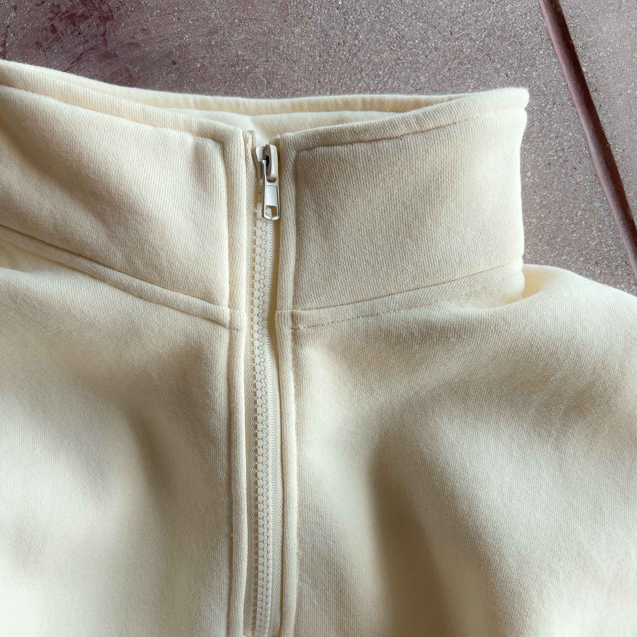 KILL CREW LUX QUARTER ZIP UP - CREAM / BLACK