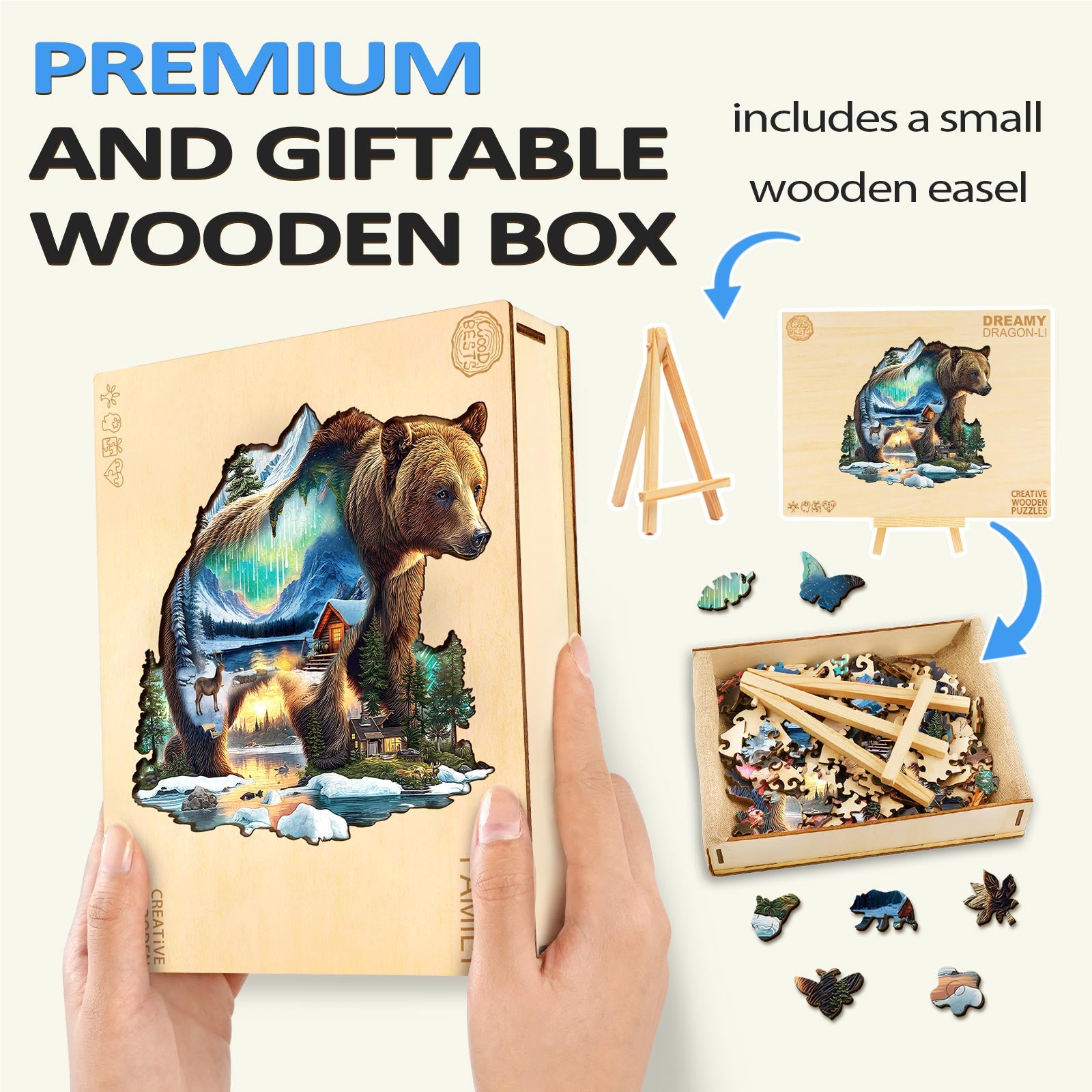 Aurora Bear Wooden Jigsaw Puzzle