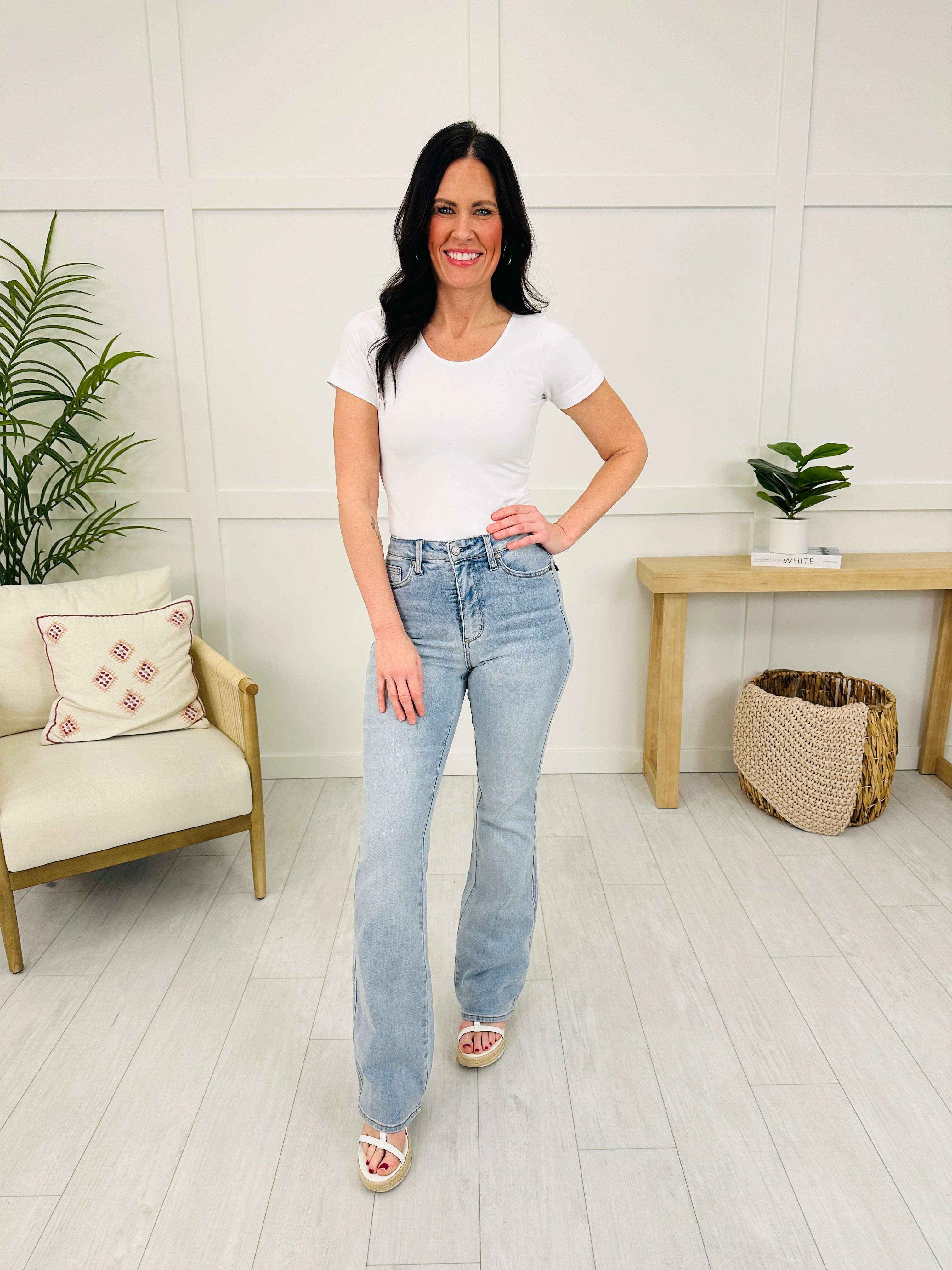 Judy Blue Three Pointer Tummy Control Bootcut Jeans in Three Inseams