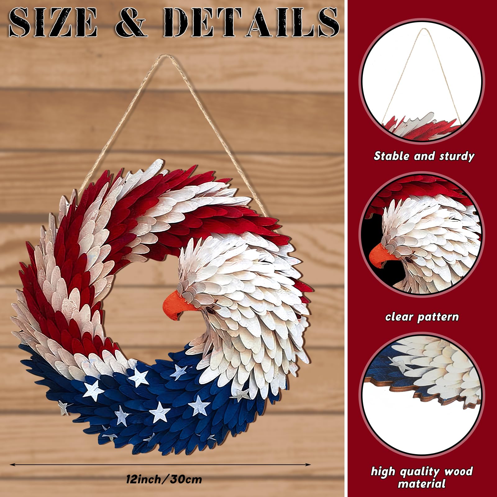 Brave Wings Wreath Eagle Wreath Independence Day Decorations