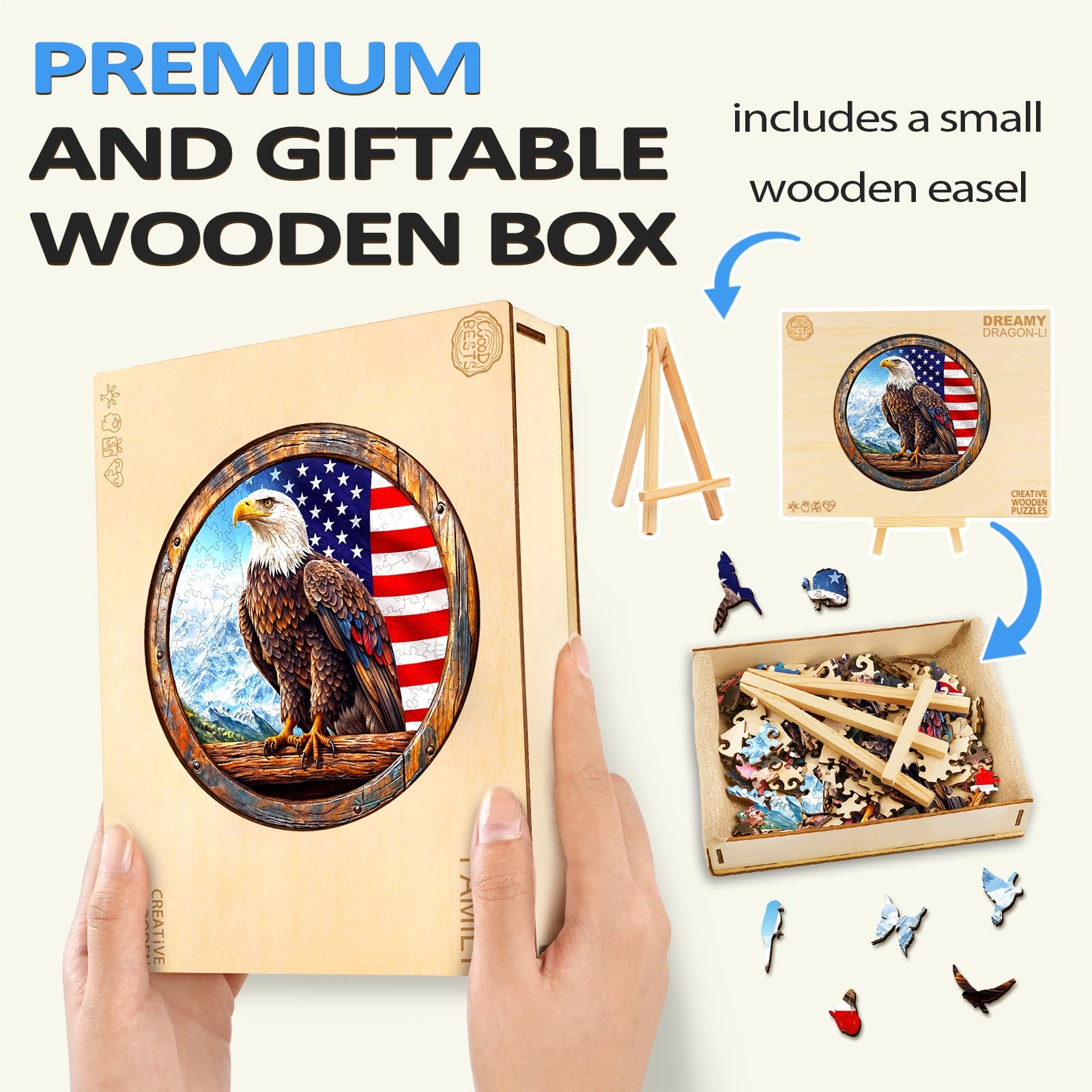 Bald Eagle Wooden Jigsaw Puzzle