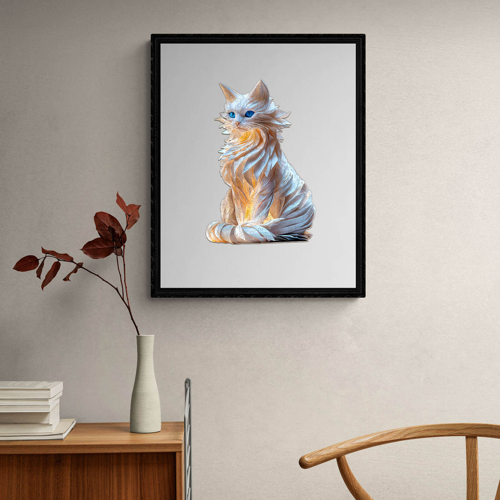 Noble cat Wooden Jigsaw Puzzle