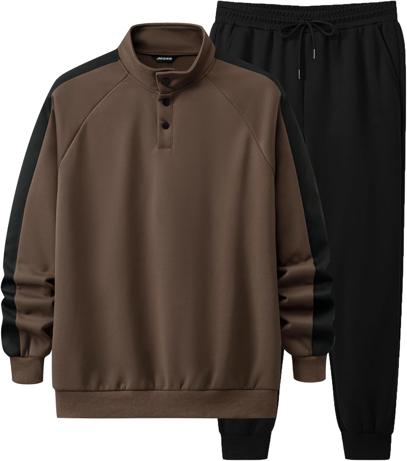 Men's 2 Piece Casual Outfits Quarter Button Lightweight Sweatshirt Tracksuit & Joggers Sweatpants Sweatsuit Set