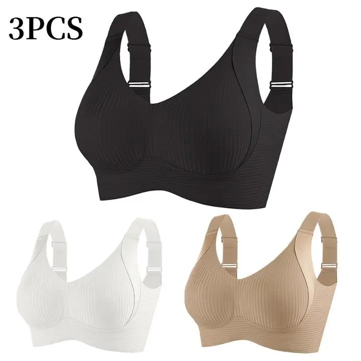 💖 Women's Wireless Push-Up Comfort Bra – 4-Pack