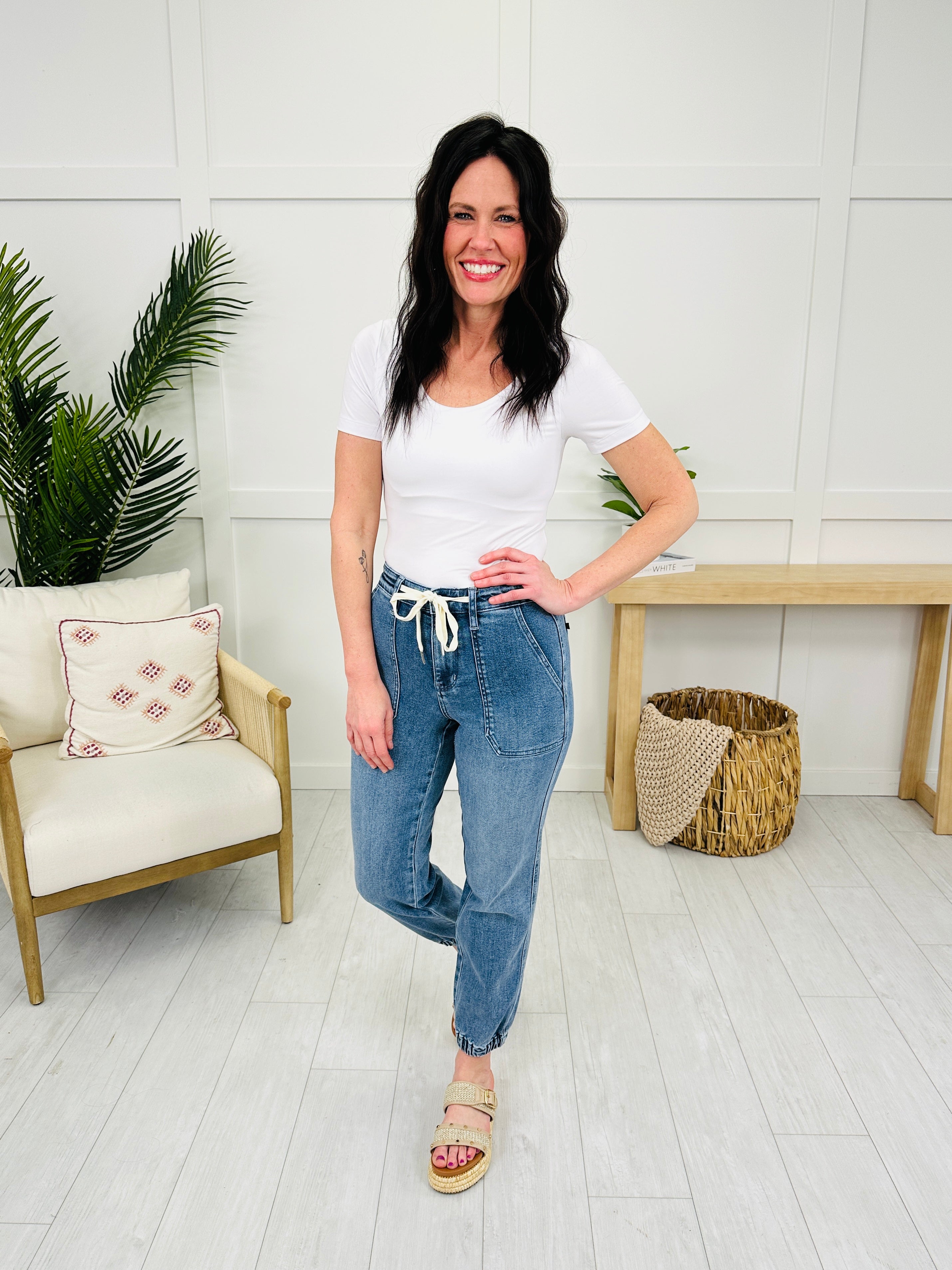 Judy Blue Chasing Comfort Denim Joggers