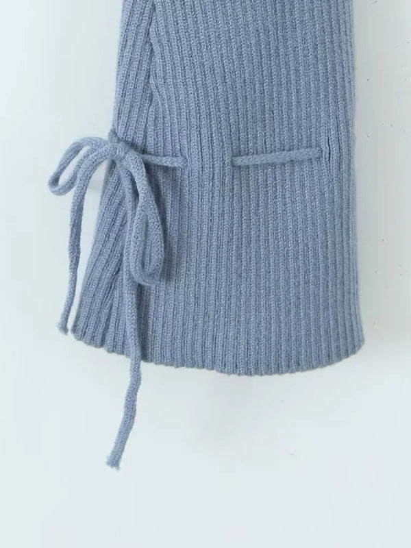 Lapel Long-Sleeved Jacket Spaghetti Strap Pleated Mini Skirt