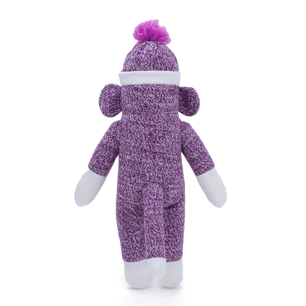 Sock Monkey 16inch Purple