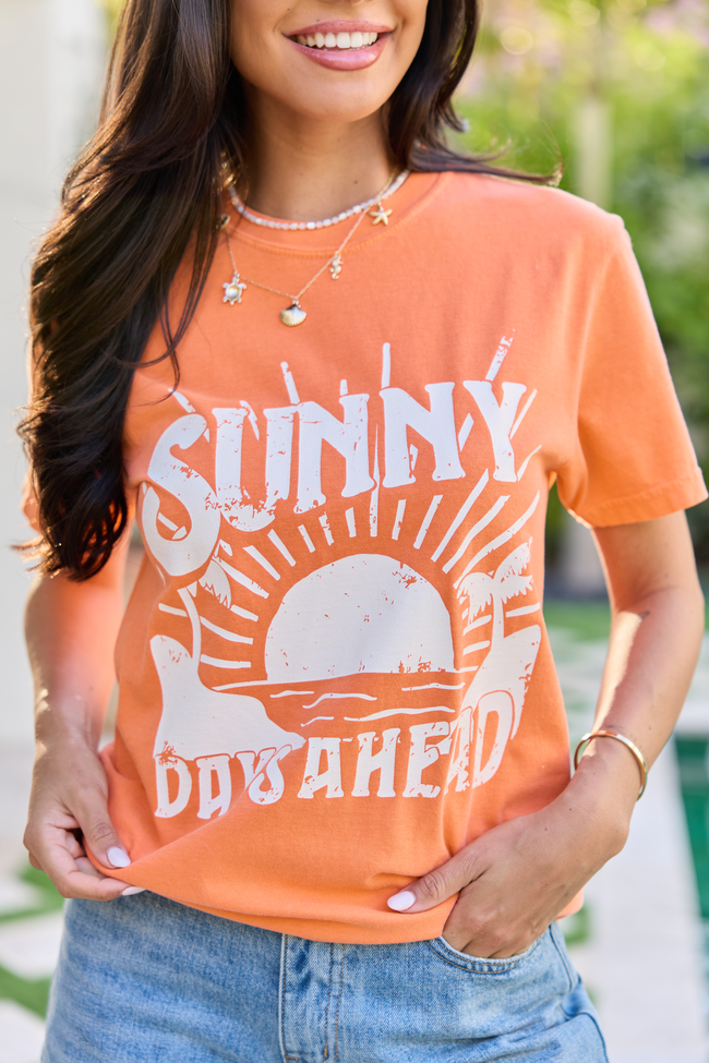 Sunny Days Ahead Orange Graphic Tee