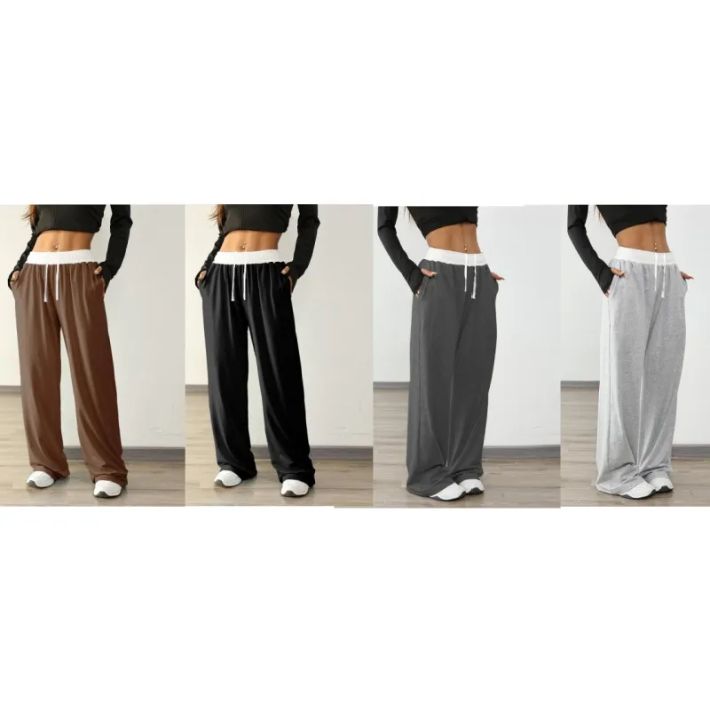 Women's Colorblock Drawstring Jogger Pants
