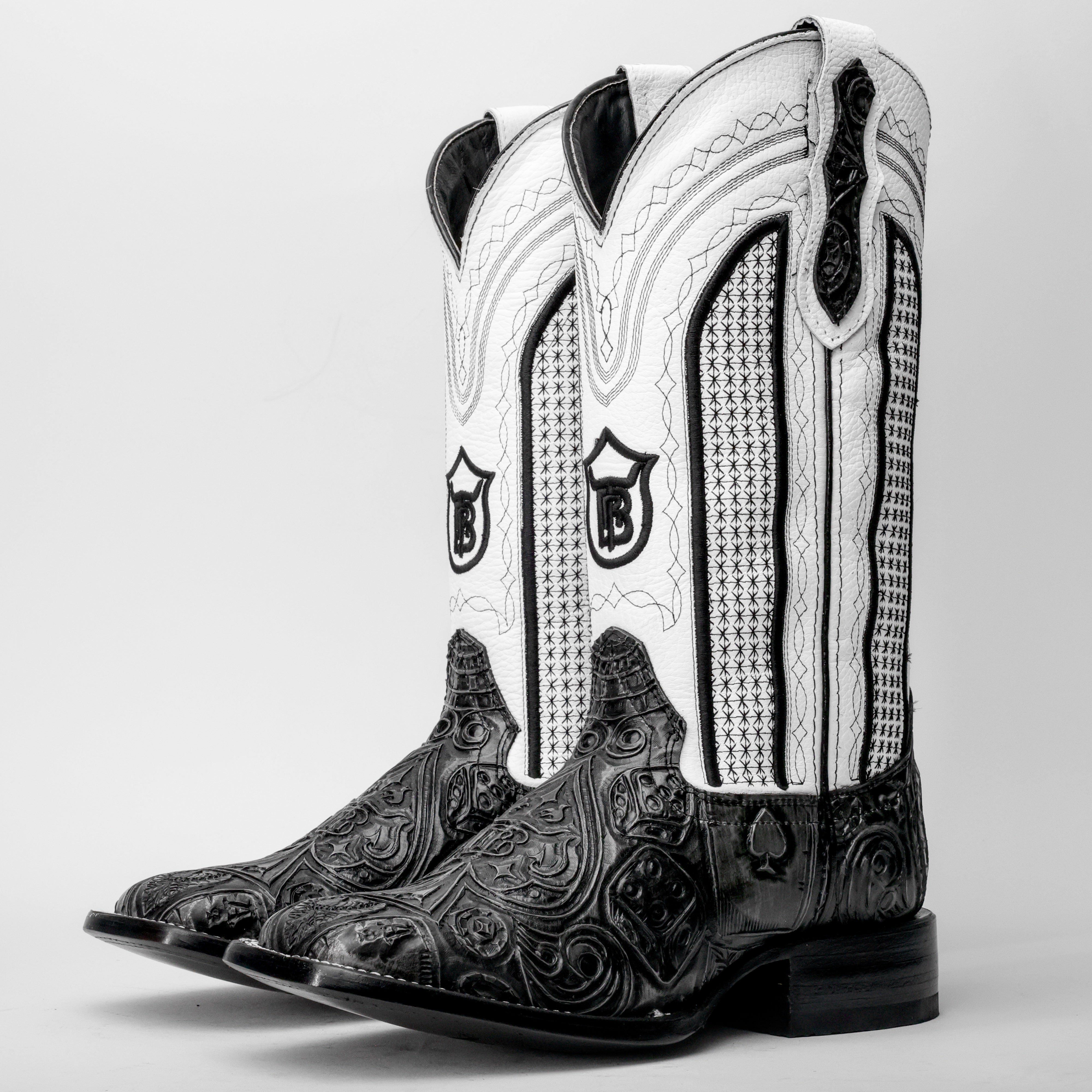 Ace Of Spades Grey/Black - Square Toe